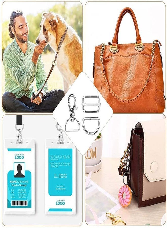 DIY Crafts 30 Sets, Silvery Nickel, Metal Heavy Duty Eye Clasp Ball Chain Keychain for Spring Pet Buckle Key Chain for Linking Dog Leash Collar Project (30 Sets, Silvery Nickel) - Image 2